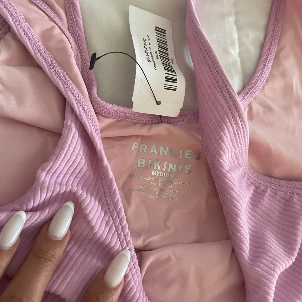 Frankie’s Bikinis Lilac Ribbed Two-Piece Bikini Set | NWT